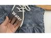2024 Summer Slim A-Line Denim Pleated Skirt for Students