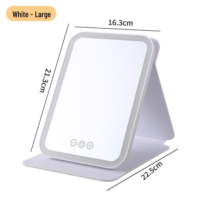 Portable PU Leather Folding Makeup Mirror - Square, Vintage Design in Large, Medium, Small for On-the-Go Beauty and Touch-Ups.
