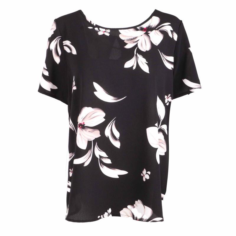 

Женский топ с короткими рукавами и принтом на пуговицах ТОЛЬКО