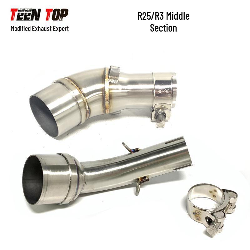 YZF-R3 R25 Yamaha MT03 Motorcycle Mid-Section Bent Exhaust Pipe