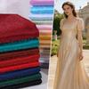 Tessuto Satinato Glitterato 100/300/500cm per Lavoro a Maglia Abbigliamento Vestito Decorazione Borse per Cucito Fai da Te Tessuto Designer Liscio Traspirante