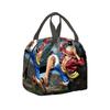 Borsa per il pranzo per bambini Anime One Piece King dei Pirati per studenti delle scuole elementari e medie Borsa da picnic con impacco di ghiaccio Borsa termica portatile per bento