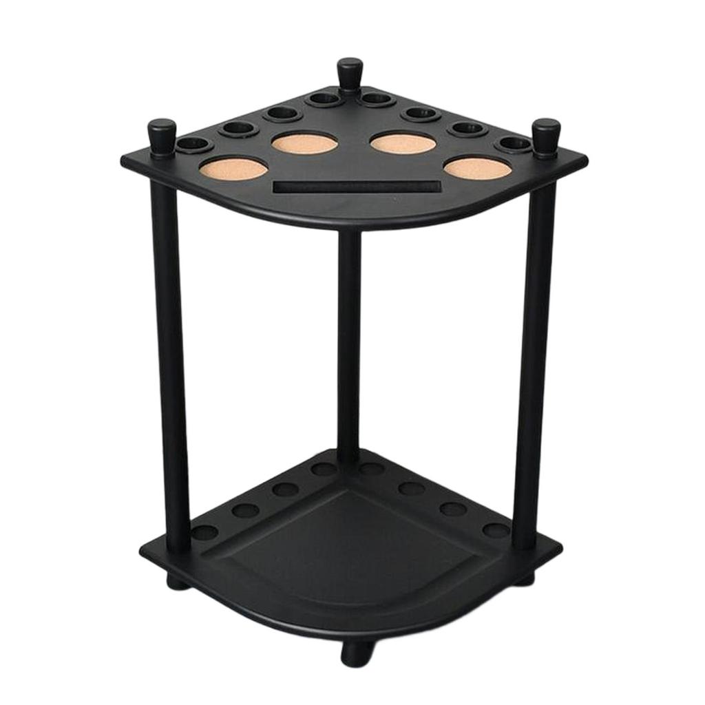 Billiard Cue Rack Holds 8 Sticks Solid Wood Floor Style Pool Rod with Drink Holder