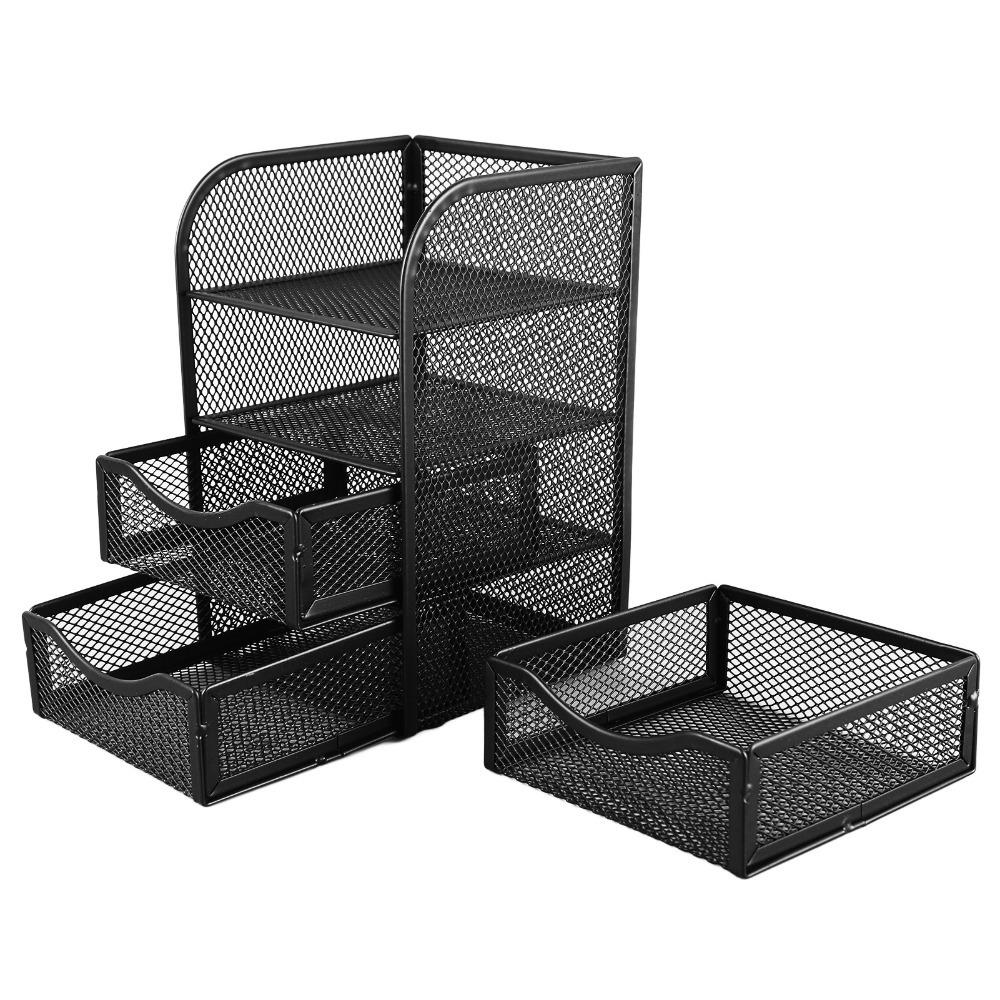Metal Desk Organizer 3 Drawers Stationery Organizer Desk Accessories Organizer  For Home