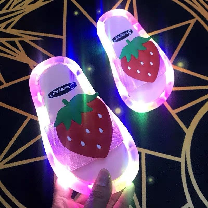 Children‘s Boys Girls Slippers Cartoon Unicorn Animals Prints Shoes Lighted Fashion Cute Shoes Bathroom Kids Toddler Slippers