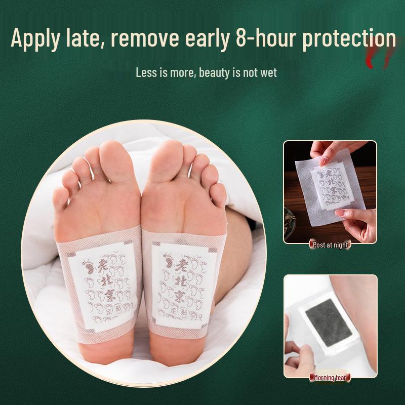 Old Beijing Bamboo & Mugwort Foot Patches - Sleep Aid & Foot Care, 10 or 50 Pack