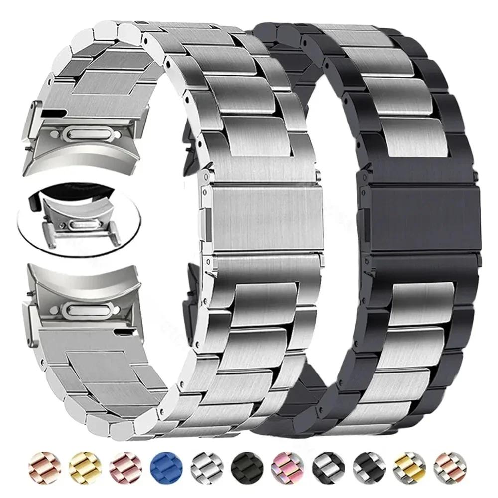 Quick Fit Stainless Steel Band for Samsung Galaxy Watch 6 4 5 Pro 40 44mm 45mm 42 46mm No Gap Strap for Watch6 Classic 43mm 47mm