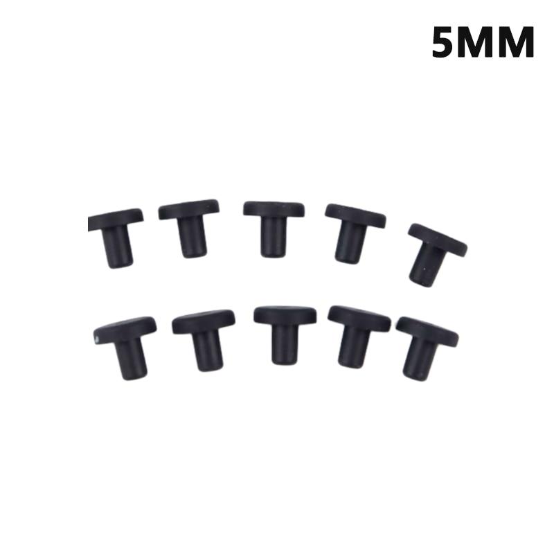 10Pcs Solid Rubber Hole Caps 3mm-12mm High Temperature Resistance T Type Silicone Seal Hole Plugs Dust-proof Gasket End Caps