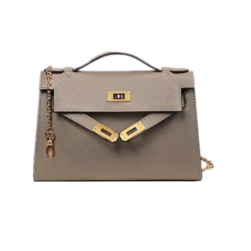Womens Handbag Crossbody Shoulder Tote Mini Square Top Handle Genuine Leather Kelly Bag