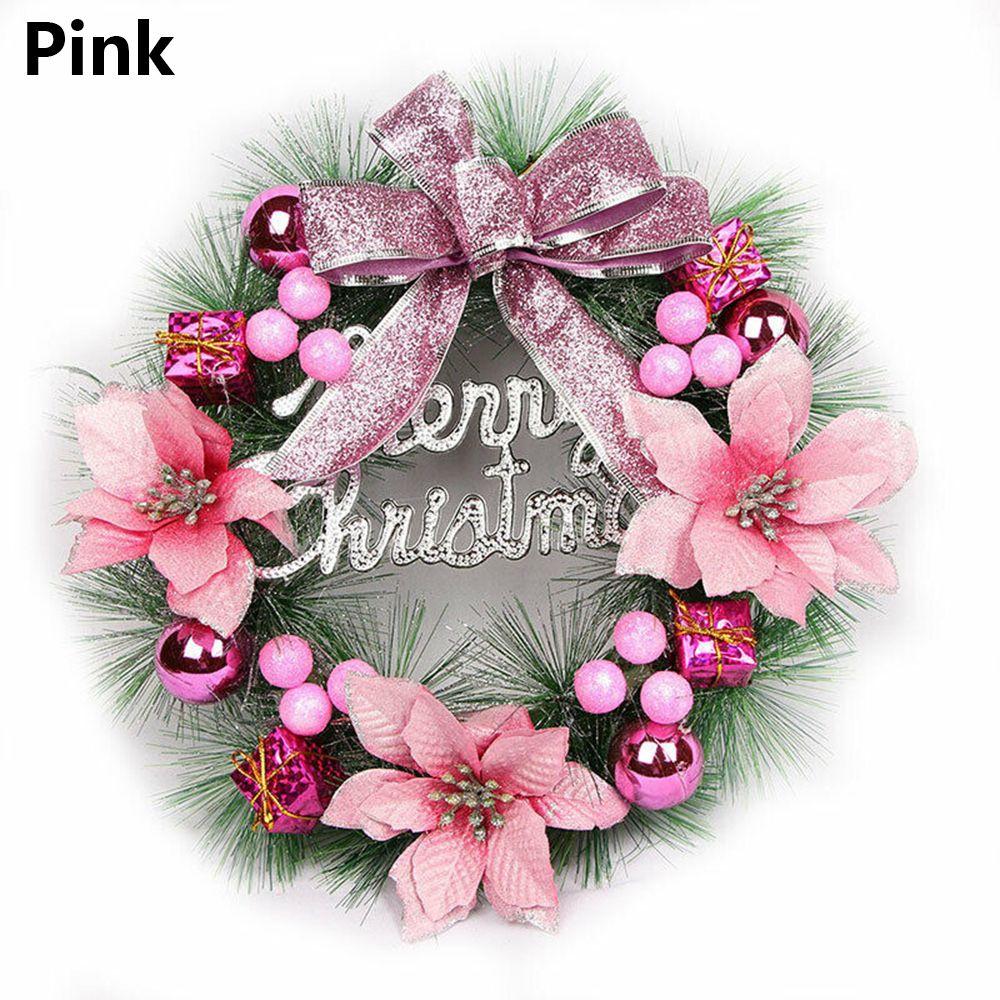 Props Party Decoration DIY Craft Pine Needle Wreath Door Hanging Ornament Christmas Wreath Garland