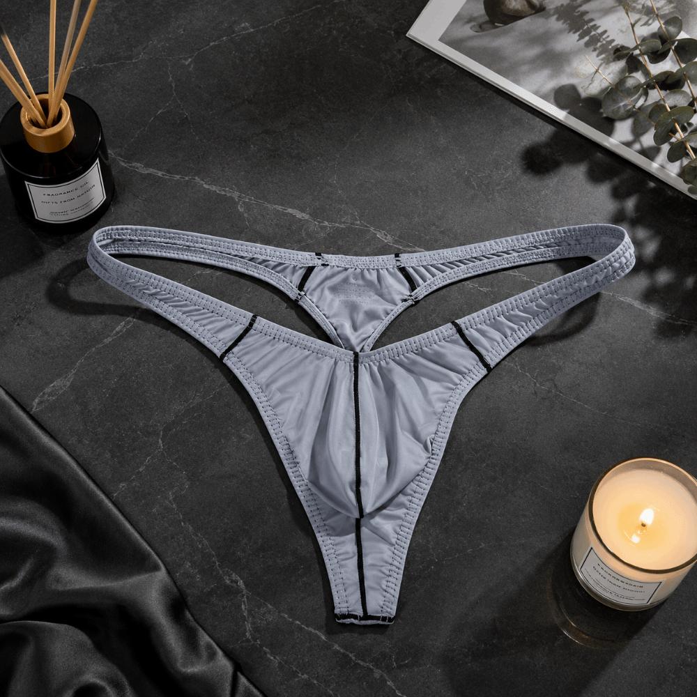 Seamless Men Underwear Low Waist T-back Briefs Simple Men's Thong Daily Wear