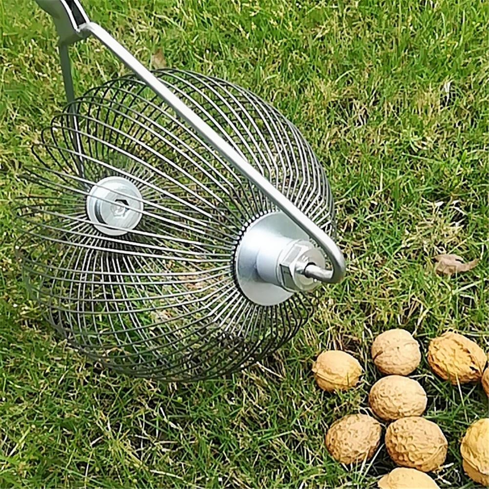 Walnüsse Kastanien Erntemaschine Aluminiumlegierung Obstsammler Schneller Obsterntemaschine Ballpflücker Obstgartenwerkzeug Gartenwalzen-Erntemaschine