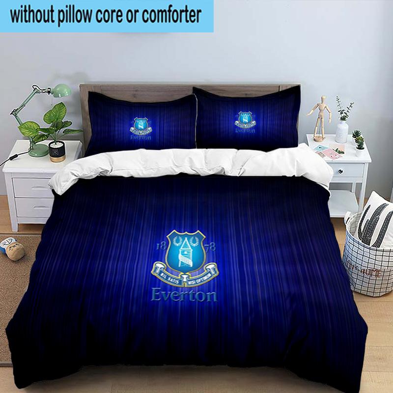 Football Club Everton 3PCS Bedding set,Ideal for1pc Duvet Cover And 2pcs Pillowcases Perfect for Christmas gift,Ideal for Bedroom, Dormitory