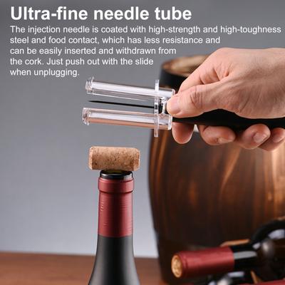Weinflaschenöffnerpumpe mit Luftdruck, mit Folienschneider, Belüfter, Ausgießer, Vakuumverschluss, einfacher Korkenzieher, effizienter Korkenzieher, Geschenk für Weinliebhaber