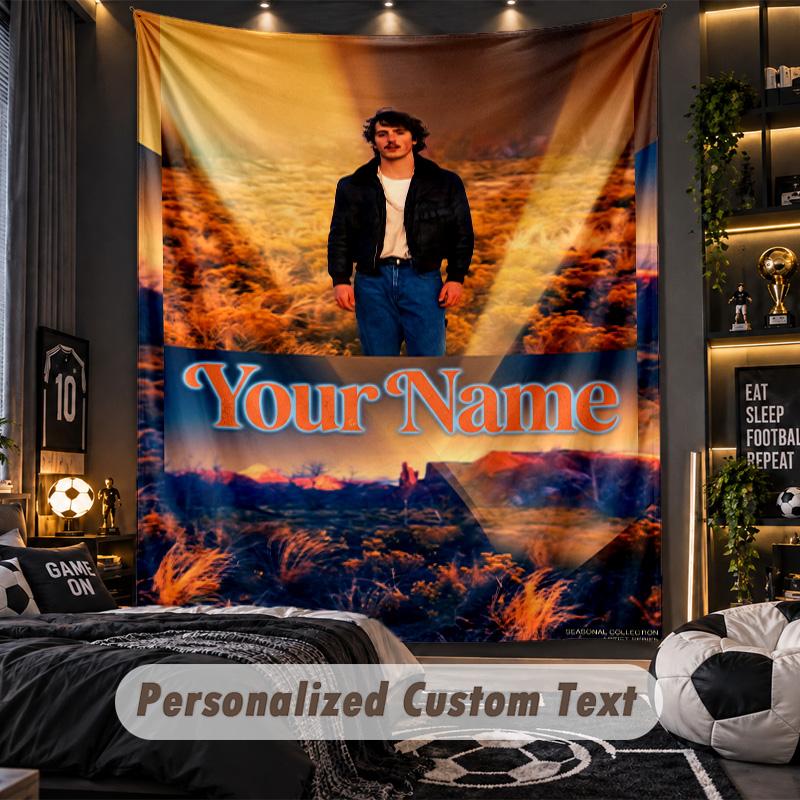 Personalized Wall Tapestry,Benson Boone Custom Printed Name, Fabric Wall Art For Indoor Room Backdrop