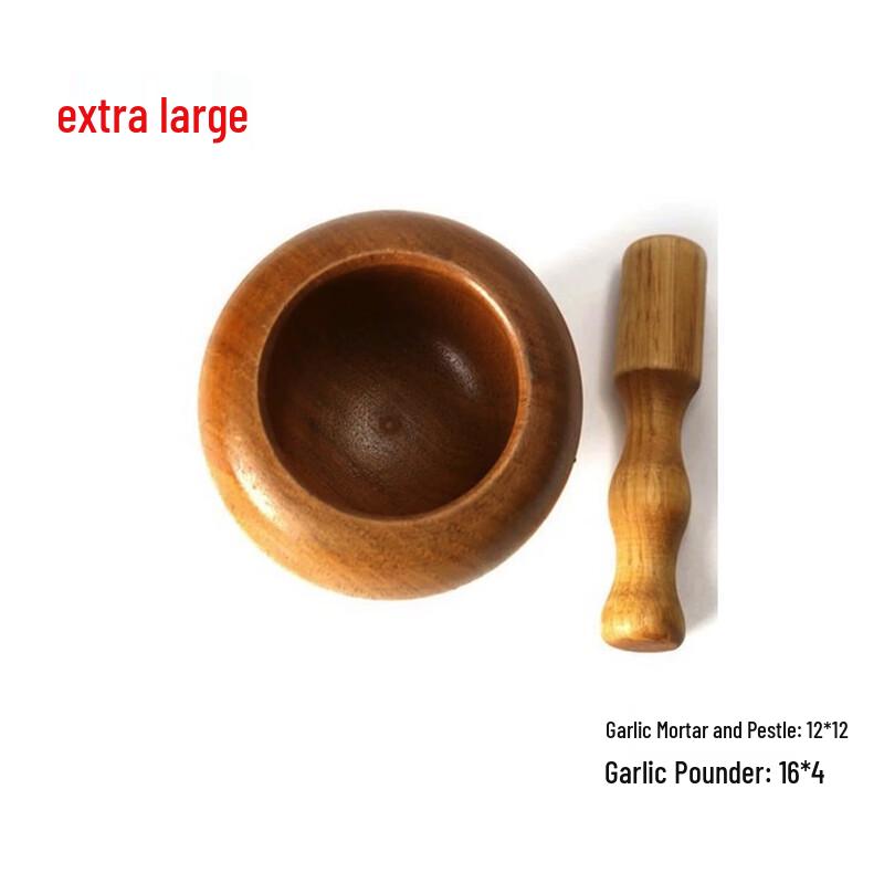 Solid Wood Garlic Mortar and Pestle