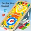 Hobby Bounce Multifunctional Wooden Double-Sided Board Game: Chess, Flying Chess, Ice Hockey, Bowling Toy for Kids