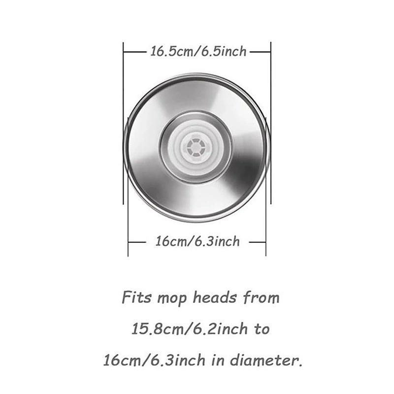 

Universal 16cm Stainless Steel Mop Head Household Rotary Mop Head To Replacement Plastic Telescopic Mop Accessories