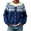 Women's Retro Knitted Cardigan Sweater Coat with Buttons Loose Fit for Fall Winter