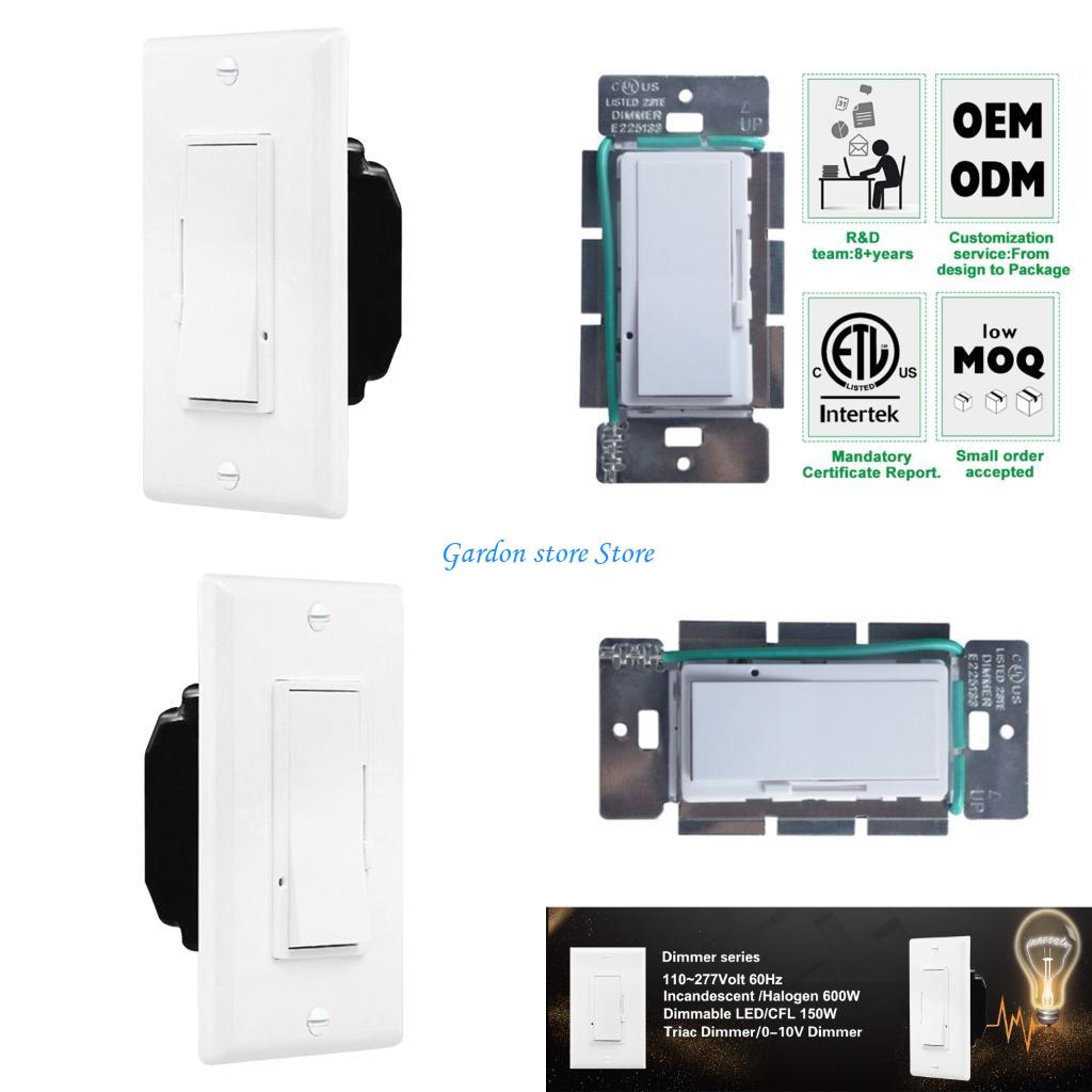B0KB 3 Way Circuit Compatible LED Dimmer Switches with Slide Control & Temperature Defense Suitable for Residential Use