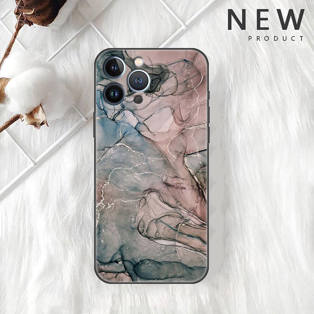 

Чехол для Apple iPhone 11 13 12 14 Pro 7 Plus XR X XS Max 6 6S 13Pro SE 2022 черный силиконовый чехол для телефона с мраморным узором iPhone 6 6S