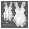 > Polka Dot Mesh Nightgown with Bow Strap - Women's Nightwear Set