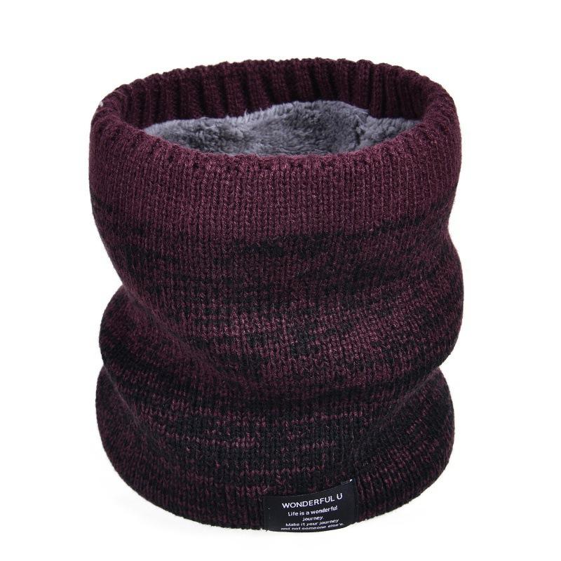 Winter Warm Pullover Scarf Versatile Velvet Scarf Gradual Change Wool Thickened Knitted Neck Cover