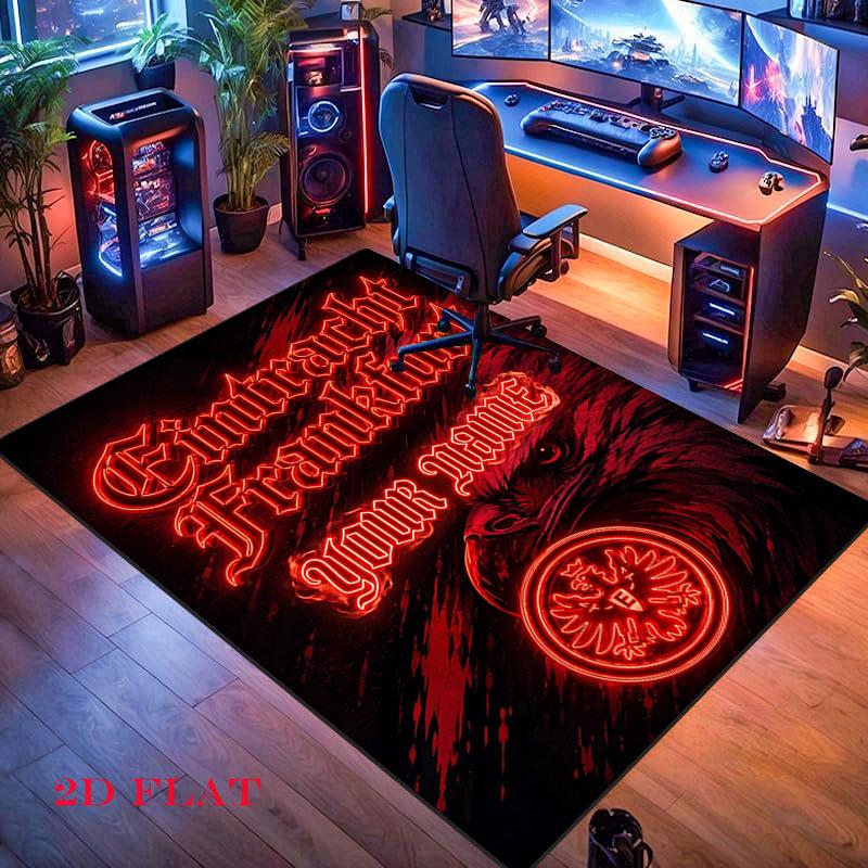 Custom Eintracht Frankfurt Carpet Rug for Living Room Bedroom Home Sofa Decoration,Kids play Nonslip Floor Mat