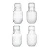 Retro-Wasserkaraffe und Gläserset Hitzebeständig 540ml Saftkrug mit 145ml Becher geprägtes Glas Teekanne Tassenset für Saft Eistee Wasser