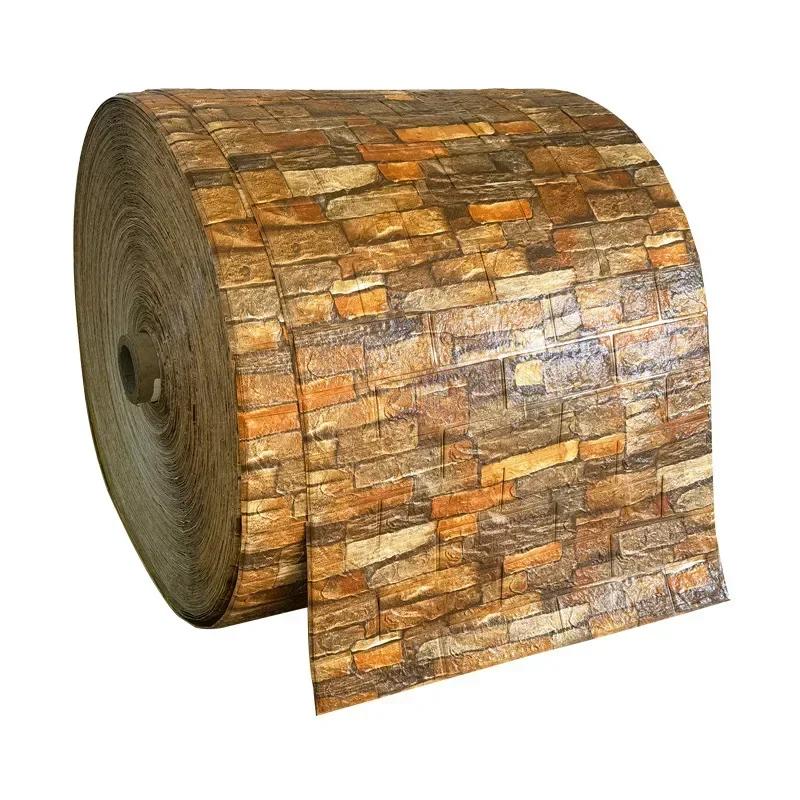 Self-Adhesive Panels 3D Soft Crash Foam Wallpaper Imitation Brick Wall Stickers Home Living Room Kid Bedroom Decor