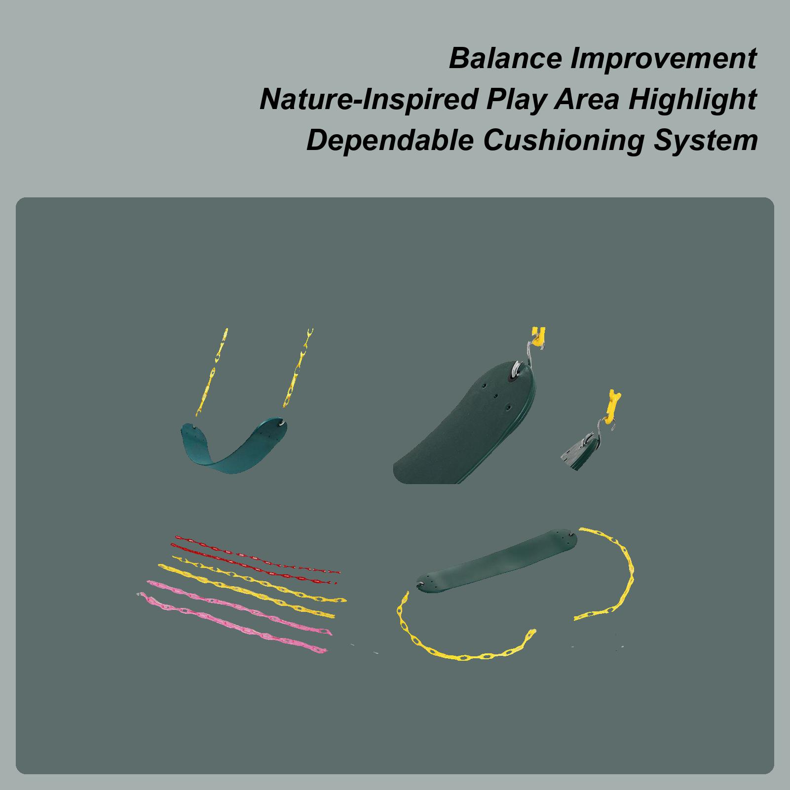 

Swing Seat For Kids Outdoor Play Toy Swing Seat Rust-Resistant Chain Green Color Toy For Backyard Tree Patio Park Indoor China Mainland