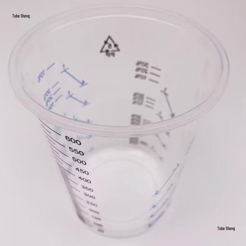 Disposable Transparent Plastic Measuring Cup - Paint Ratio Mixing Cup
