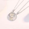 Lovers Gift Letters Love For Women Men Copper Sun Moon Pendant Fashion Jewelry Couple Necklace