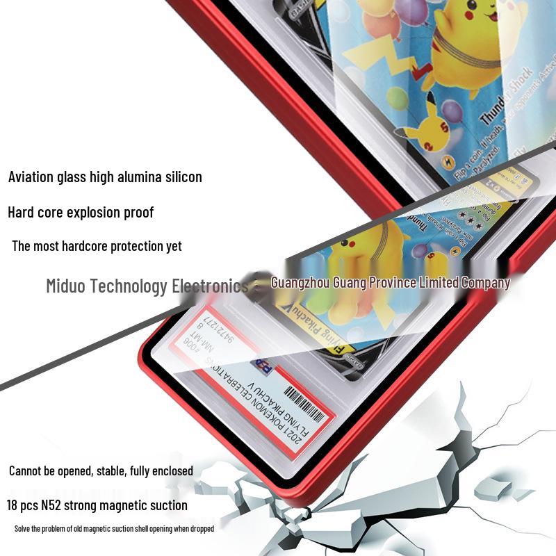 Aluminum Alloy Tempered Glass Protective Cover for PSA, BGS, CGC Rated Cards