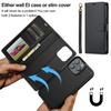 2 in 1 Magnetic separation Suitable for Apple 17promax clamshell leather case 16e mobile phone case 15plus removable 11 change bag  case