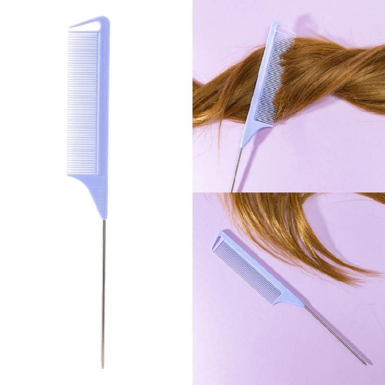 Anti-static Carbon Fibre Metal Pin Tail Comb Salon Hair Comb Pin Tail Comb