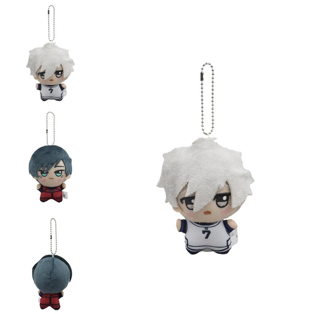 Plush Toy Keychain Adorable Blue Cartoon Animal Soft Pp Cotton Filling