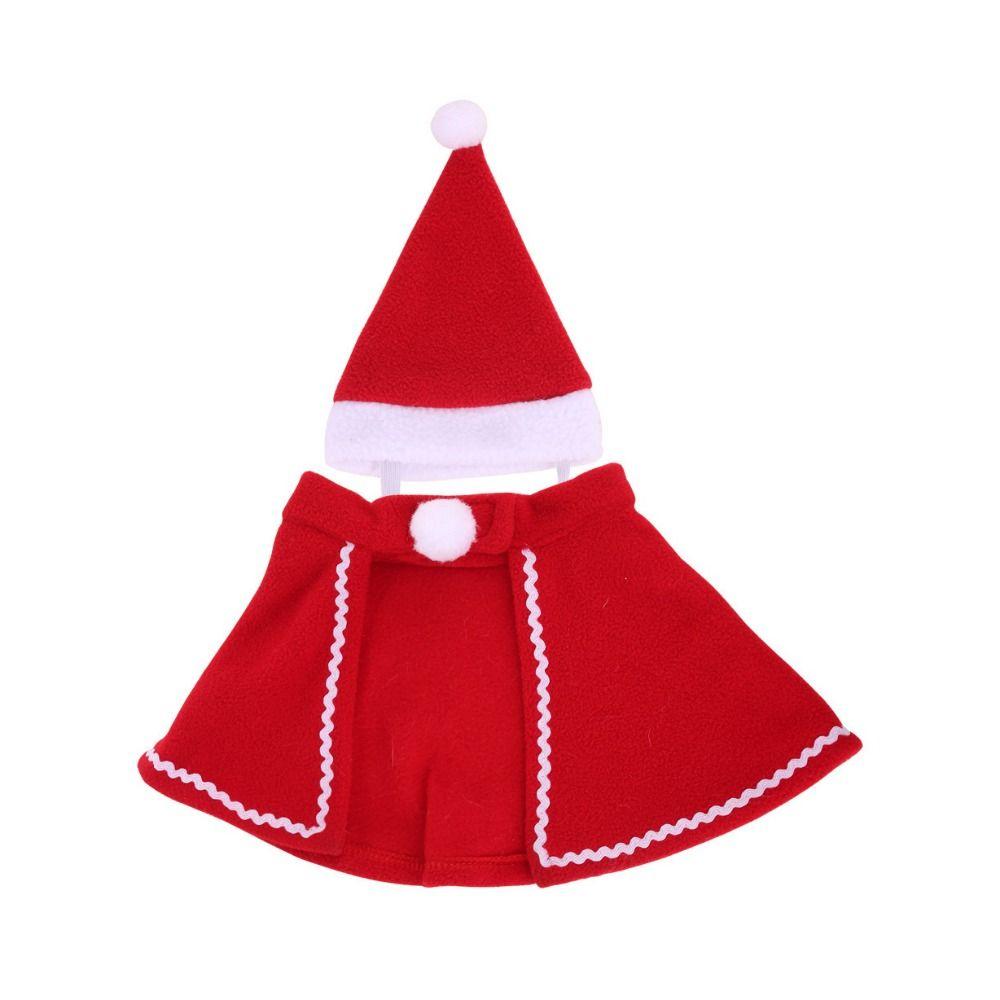 Comfortable Dog Christmas Cape Hat Adjustable Pet Xmas Hat  For Cat Dogs Puppy