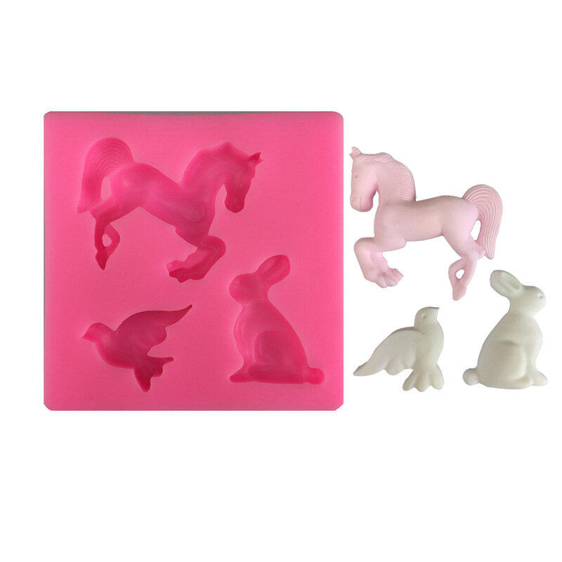 New Aromatic Rabbit Shaped Gypsum Form - 2pcs