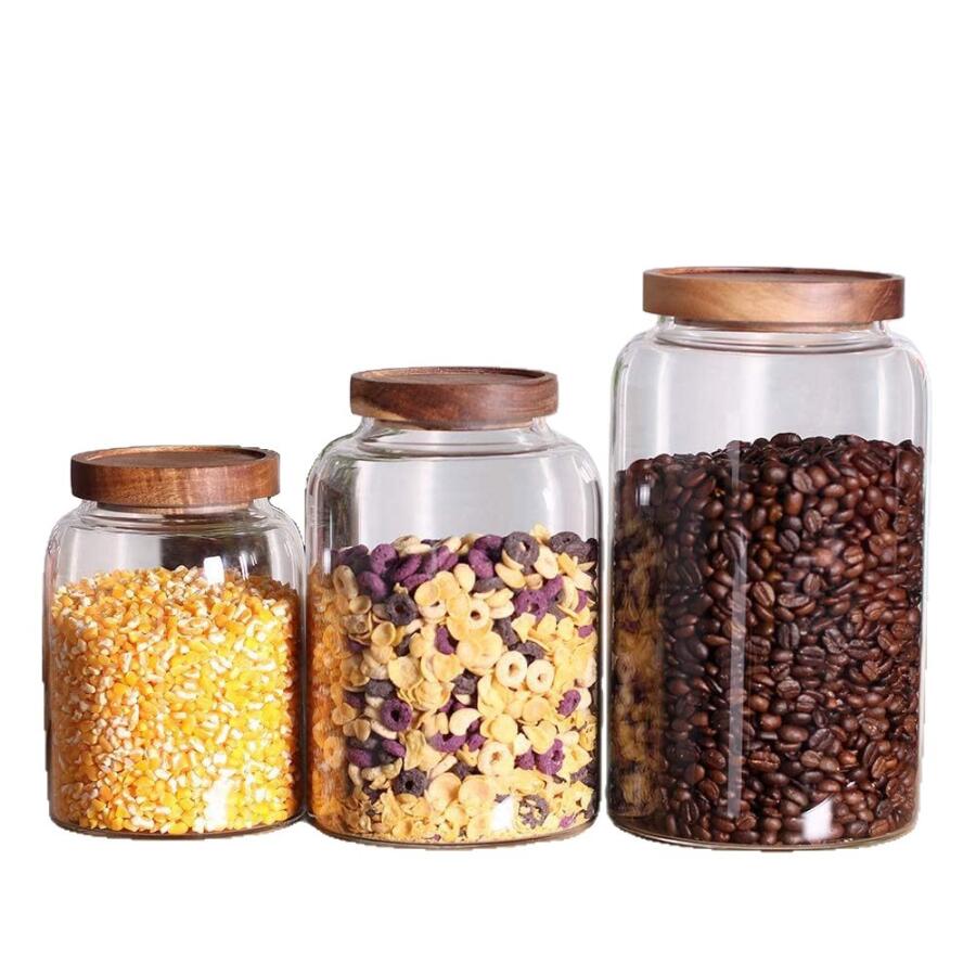 High Borosilicate Glass Sealed Jar Large Capacity Home Tea Coffee Storage Container Kitchen Organizing Jar