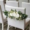 Simulation Flower Artificial Silk Rose Flower For Wedding Reception Chair Back Flower Arrangement Bridal Showers Party