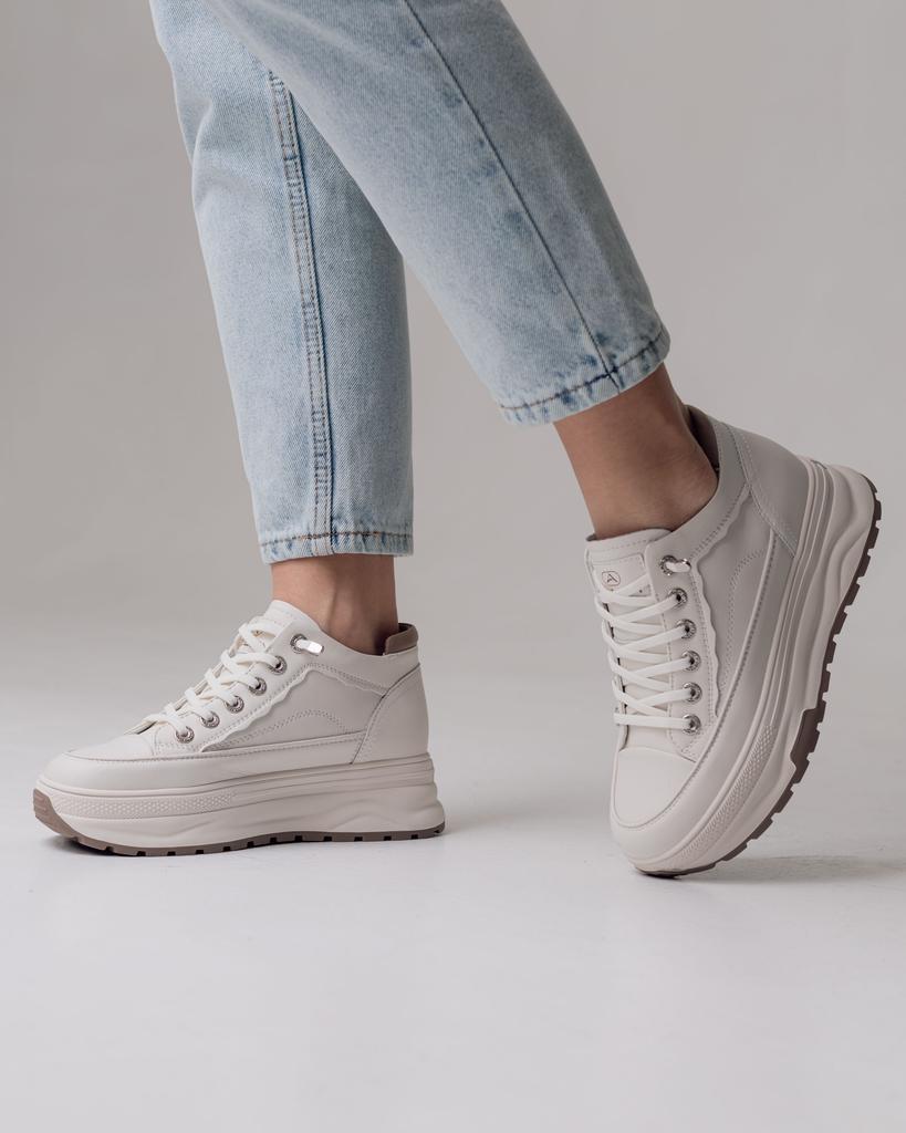 Allsy Platform Boots 193402 36 Milk Leather