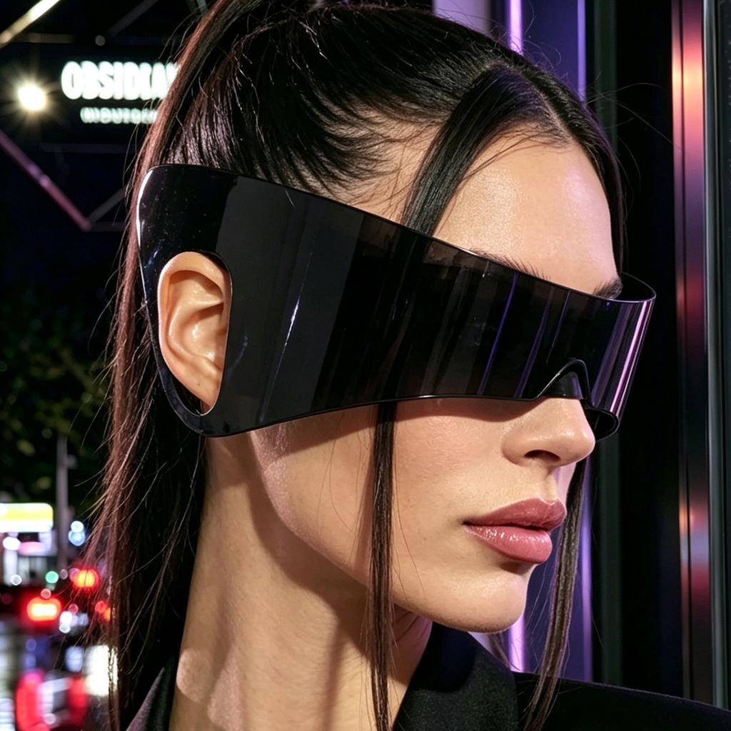 Cyberpunk Futuristic Sunglasses Wraparound Ear Hook Trendy Large Frame Punk Style 2026