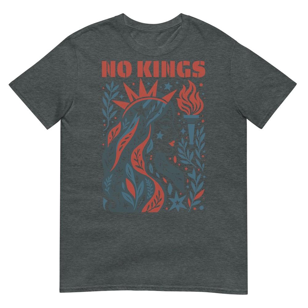 No Kings Retro Patriotic Unisex Liberty Art 4th Of July TShirt