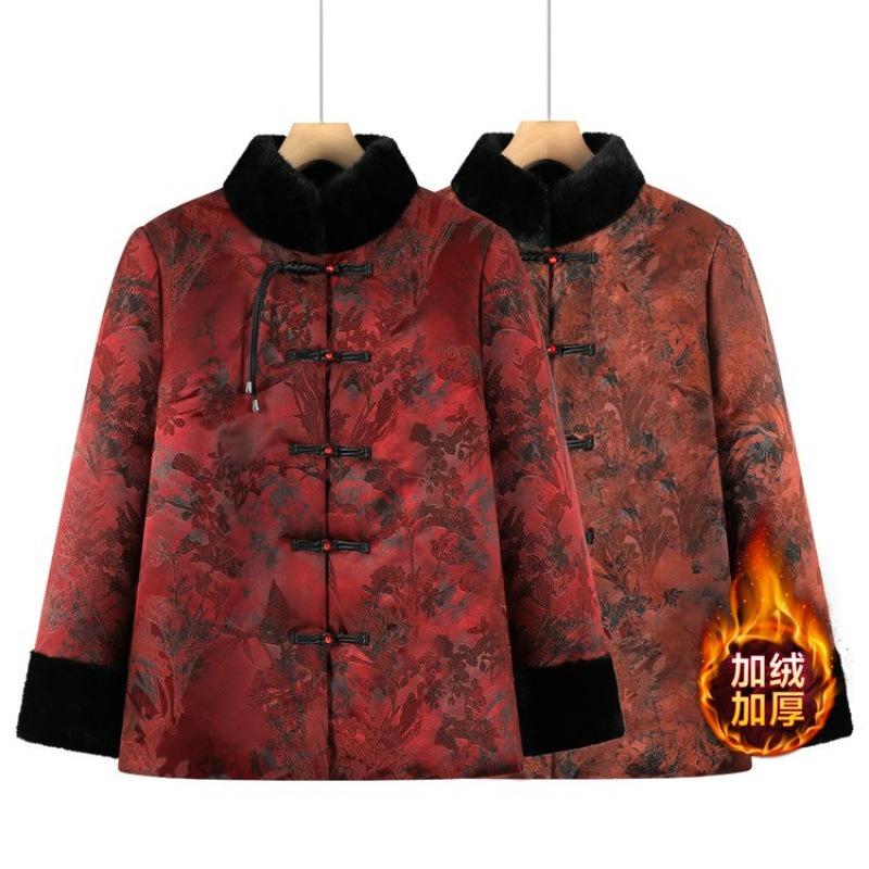 Winter Chinese padded jacket outer suit autumn and winter piled thickened cotton clothes