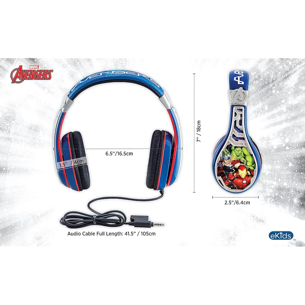 eKids Marvel Avengers Assemble Low Volume Headphones