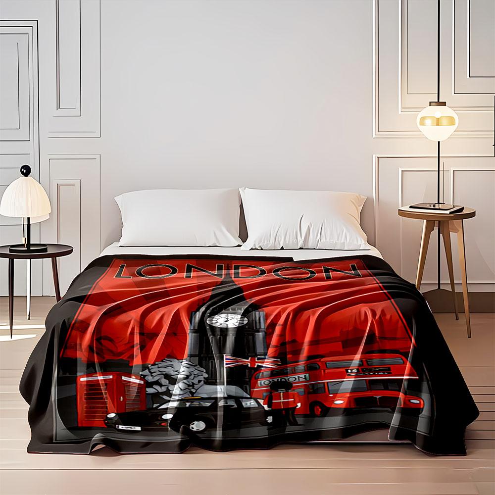 London Iconic Landmarks Blanket for all seasons blanket lunch break throw gift