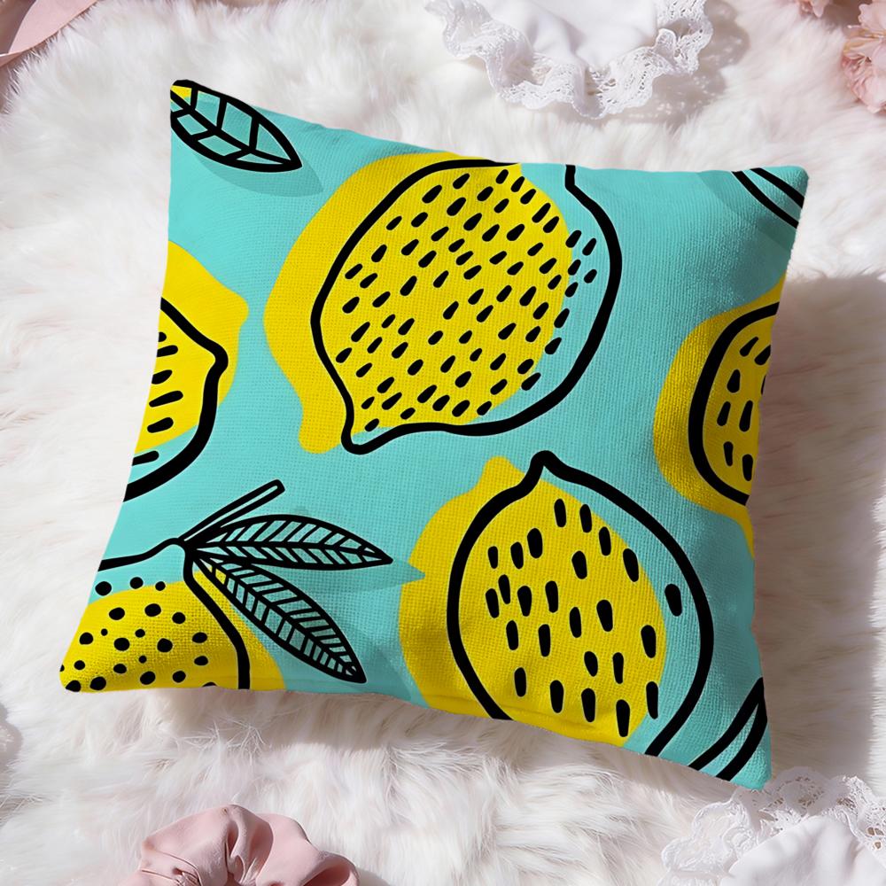 Tropical Fruit Texture Cushion Cover Premium Comfort Reversible Pillow Cove Two In One Design for Any Room Car Interior
