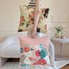 Kitty Flower Apple Pillow Cute Print Cushion Cover Pillowcase Short Plush Invisible Zipper Room Sofa Cushion Cover