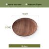 ZISIZ Black Walnut Round Serving Tray